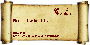 Menz Ludmilla névjegykártya